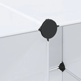 vidaXL Ντουλάπα Σπονδυλωτή 9 Τμήματα Άσπρη 109x36,5x143 εκ.