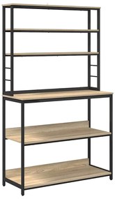 vidaXL Ράφι Κουζίνας Δρύς Sonoma 100 x 40 x 168 εκ Επεξεργασμένο ξύλο