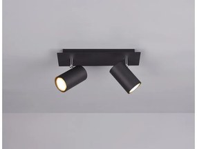 Σποτ Φωτιστικό Οροφής 2xGU10 Διπλό Κινητό Marley Trio Lighting-802400201-Μαύρο 802400201