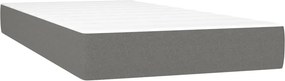 vidaXL Κρεβάτι Boxspring με Στρώμα Σκούρο Γκρι 80x200 εκ. Υφασμάτινο