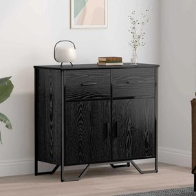 vidaXL Πλαϊνό γραφείο Μαύρη Οξυά 79,5 x 35,5 x 74,5 εκ