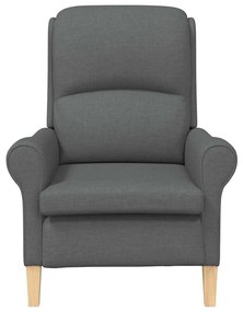 vidaXL Πολυθρόνα Σκούρο γκρι 76 x 94 x 102 εκ. ύφασμα