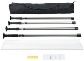 VEVOR Dust Barrier Poles 12 Ft with 4 Telescoping Poles Dust Barrier System