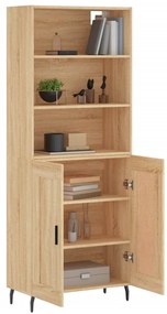vidaXL Ντουλάπι Sonoma δρυς 69,5 x 34 x 180 εκ. από Επεξεργασμένο Ξύλο