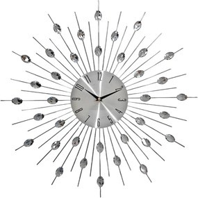 Ρολόι Τοίχου Με Διάφανους Κρυστάλλους Μέταλλο 56x56x4cm ANKOR