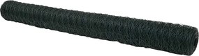 vidaXL Φράχτης Εξαγώνου Πράσινο 1,6 x 50 m PVC