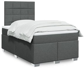 ΚΡΕΒΑΤΙ BOXSPRING ΜΕ ΣΤΡΩΜΑ ΣΚΟΥΡΟ ΓΚΡΙ 120X200 ΕΚ. ΥΦΑΣΜΑΤΙΝΟ 3292756