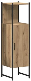 vidaXL Σετ Επίπλων Μπάνιου με πόρτα 3 pcs Καφέ 33 x 33 x 120.5 εκ.