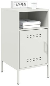 vidaXL Κομοδίνα 2 τεμ. Λευκά 36x39x68 εκ. από Χάλυβα