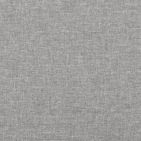 vidaXL Κρεβάτι Boxspring με Στρώμα Ανοιχτό Γκρι 120x190 εκ. Υφασμάτινο