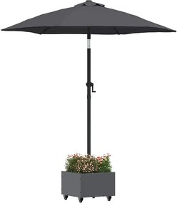 vidaXL Βάση ομπρέλας Ανθρακί 45 x 45 x 45 cm Ατσάλι