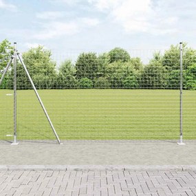 vidaXL Στύλος Περιφράξεων 52 pcs Ασημί Μέγεθος: 3.2 x 3.2 x 83.5 εκ.