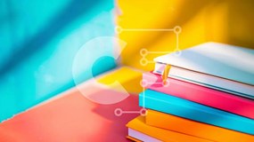 Intra Συλλεκτικό Ξύλινο Παζλ Plywood  4mm - Πολύχρωμη στοίβα βιβλίων Σε Ξύλινο Κουτί - Διαστάσεις Puzzle: 10x10 cm – 25 κομμάτια