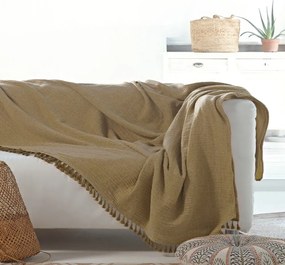 Ριχτάρι Greta 41 Ochre-Warm Yellow Kentia Διθέσιο 180x240cm 100% Cotton