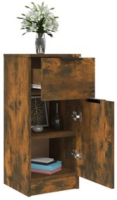vidaXL Ντουλάπια 2 τεμ. Καπνιστή δρυς 30x30x70 εκ. Επεξεργασμένο Ξύλο