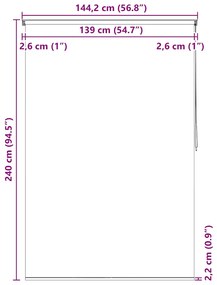 Κουρτίνα Μπάνιου Ρολό Σχέδιο Πιτσιλιά 140 x 240 εκ. 142874
