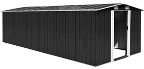 vidaXL Αποθήκη Κήπου Ανθρακί 257 x 580 x 181 εκ. από Μέταλλο