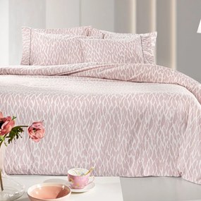 Σεντόνια Magma Με Λάστιχο (Σετ 4τμχ) Dusty Pink Guy Laroche Queen Size 165X235cm 100% Βαμβακερή Φανέλα