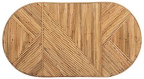 Τραπεζάκι σαλονιού GATSBY Οβάλ TOP Rattan σε Φυσικό 110x59x39Υεκ. 110x59x39 εκ.