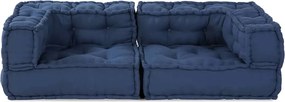 vidaXL Μονάδα Μοντέρνου Καναπέ 3 pcs Ινδικο 140 x 70 x 36 εκ Ύφασμα