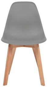 vidaXL Καρέκλες Τραπεζαρίας 2 τεμ. Γκρι Πλαστικές