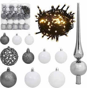 vidaXL Τεχνητό Χριστουγεννιάτικο Δέντρο με 300 LED Λευκό 180 cm