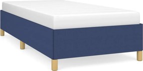 vidaXL Σκελετός Κρεβατιού Χωρίς Στρώμα Μπλε 90x200 εκ. Υφασμάτινο