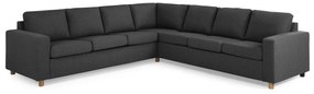 Γωνιακός Καναπές Scandinavian Choice C152, Δρυς, Ανθρακί, 284x284x80cm, Πόδια: Ξύλο | Epipla1.gr