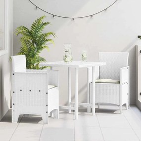 vidaXL Καρέκλα Κήπου 2 pcs Λευκό 53 x 49 x 85 εκ. PP