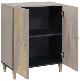 vidaXL Πλαϊνό γραφείο Γκρι και Χρυσό 60 x 33.5 x 75 εκ.