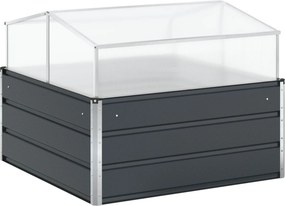 vidaXL Γλάστρα Ανθρακί 100 x 100 x 77 cm Επικαλυμμένος Χάλυβας