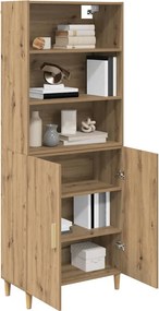 vidaXL Highboard Artisan Oak 69,5 x 32,5 x 180 εκ Επεξεργασμένο ξύλο