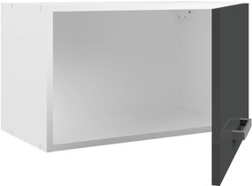 Κρεμαστό ντουλάπι Jeden 60B-Γκρι Γυαλιστερό - Λευκό