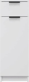 vidaXL Ντουλάπι Μπάνιου Λευκό 32 x 33,5 x 90 εκ. Επεξεργασμένο Ξύλο