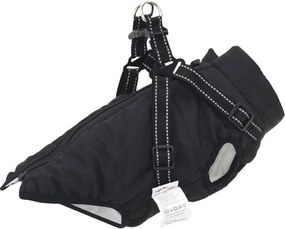 Μπουφάν Σκύλου με ιμάντα Μαύρο S Φλις και Πολυεστέρας