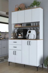 Ντουλάπι Λευκό / Καρυδί FAGRE 120x45x204.2