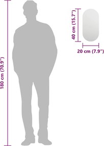 vidaXL Καθρέφτης 40 x 20 εκ. Γυάλινος