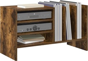 vidaXL Ντουλάπι δίσκων βινυλίου Καπνιστό Δρύς 78,5 x 35 x 45 εκ