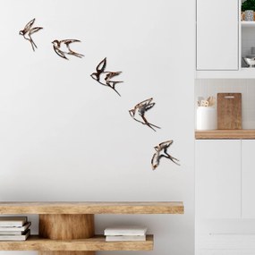 Decorative Metal Wall Accessory Birds-2 Multicolor