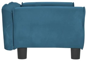 Κρεβάτι Σκύλου Μπλε 70 x 45 x 30 εκ. Βελούδινο - Μπλε