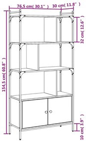 ΒΙΒΛΙΟΘΗΚΗ ΜΕ ΠΟΡΤΕΣ SONOMA ΔΡΥΣ 76,5X30X154,5 ΕΚ. ΕΠΕΞ. ΞΥΛΟ 833349