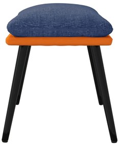 vidaXL Υποπόδιο Μπλε&Πορτοκαλί 45x29,5x35 εκ. Ύφασμα & Συνθετικό Δέρμα