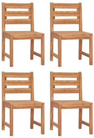 vidaXL Καρέκλες Κήπου 4 τεμ. από Μασίφ Ξύλο Teak