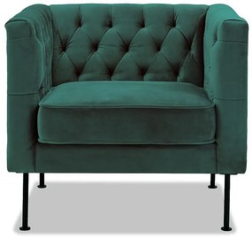 Πολυθρόνα Concept 55 185, Πράσινο, 75x85x85cm, Ταπισερί, Πόδια: Μεταλλικά