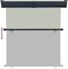 vidaXL Σκίαστρο Βεράντας Πλαϊνό Γκρι 165 x 250 εκ.