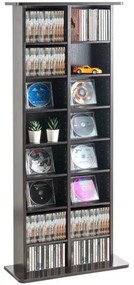VEVOR Media Storage Cabinet 8 Layers Adjustable DVD Shelves 464 CDs Espresso