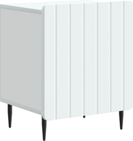 vidaXL Κομοδίνο Λευκό 43 x 34,5 x 52 εκ Επεξεργασμένο Ξύλο