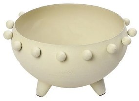 Διακοσμητικό Μπωλ Με Πόδια AKA241 20cm Cream Espiel Metal