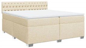 ΚΡΕΒΑΤΙ BOXSPRING ΜΕ ΣΤΡΩΜΑ ΚΡΕΜ 200X200 ΕΚ. ΥΦΑΣΜΑΤΙΝΟ 3288307