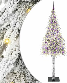 vidaXL Χριστουγεννιάτικο Δέντρο με 300 LED Λευκό 210 cm ΠΕ και Ατσάλι